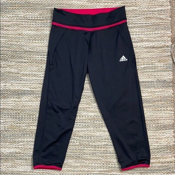 adidas Pink and Black Climate Capris - Picture 1 of 5